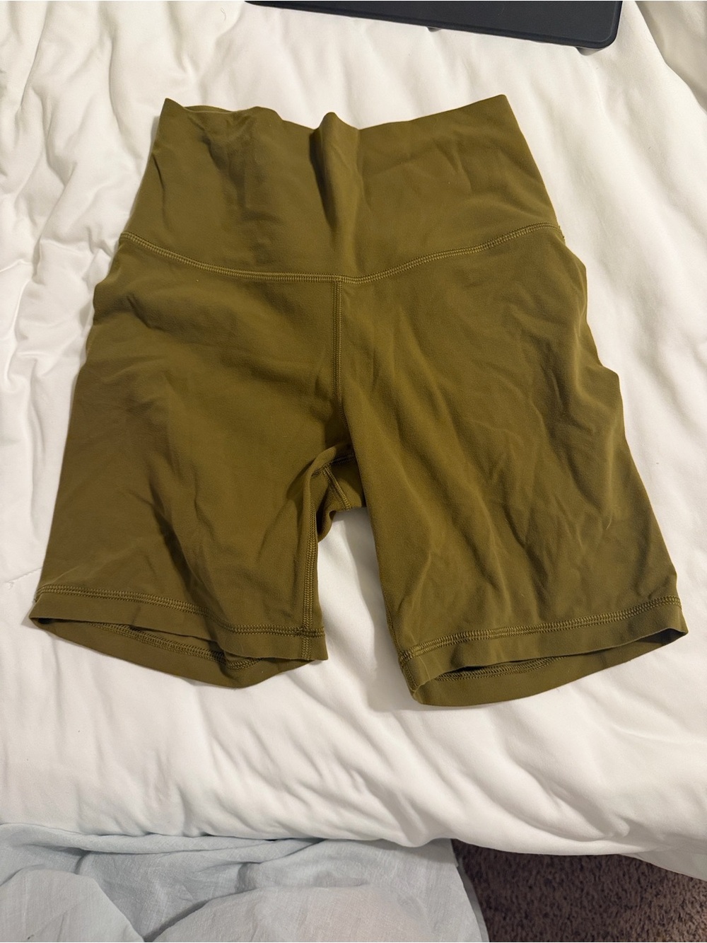 TNA Atmosphere 7” Olive High-Waist Women’s Bike Shorts-size medium!